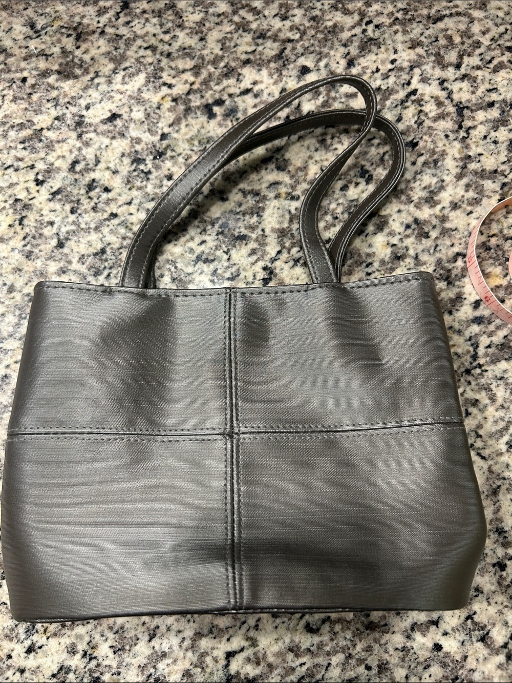 Elizabeth Arden Metallic Gray makeup Bag